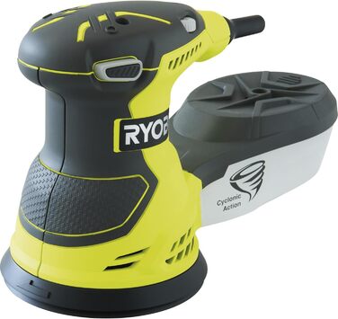 Шліфувальна машина з довільною орбітою Ryobi ROS300A (300 Вт, шліфувальний диск 125 мм, в комплекті набір шліфувального паперу з 2