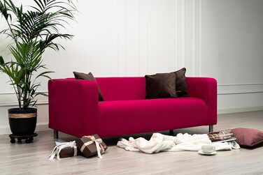 МАЙСТРИ ЧОХЛІВ Замінний чохол для дивана IKEA Klippan 2-місний, чохол для дивана Klippan 2-місний, двомісний, чохол для дивана, 180 см x 85 см x 58 см (Гранатовий, Поліестер Petite)