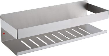 Полиця для душу HomeHeng без свердління Матовий нікель, Полиця для душу Настінна полиця для ванної кімнати Кошик для душу з нержавіючої сталі SUS304 Полиця для ванної кімнати Нержавіюча самоклеюча 30 см для ванної та кухні, H91107-30BN