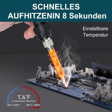 Акумуляторний паяльник для батареї Bosch 18V, швидке нагрівання, електрична цифрова LCD паяльна станція з USB і зарядними портами