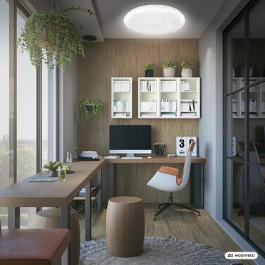 Стеля LED-світильник BRILONER Зоряне небо, 3 рівні димування, білий