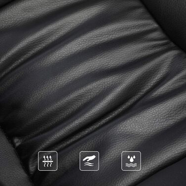 Офісне крісло SONGMICS, крісло керівника, обертове крісло, комп&39ютерне крісло, сертифіковане SGS EN12520, регульована висота, м&39яке, чорне OBG24B, 53 x 50 x (114-124) см