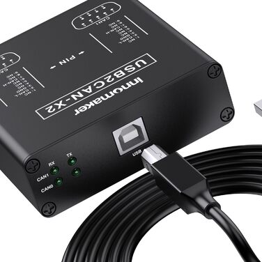 Двоканальний USB-CAN конвертер для Raspberry Pi 5/4/Pi 3B/Pi 3/Pi Zero (W)/Jetson Nano/Tinker Board/всіх SBC/настільних комп&39ютерів/ноутбуків, підтримує Windows, Linux, Mac OS, Android, Venus OS USB2CAN-X2