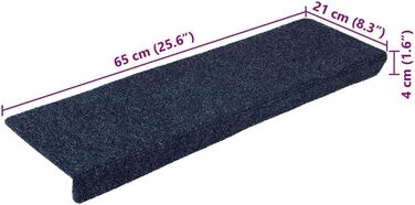 Самоклеючі сходинки, 10 шт. , 65x24 см, антрацит, прямокутний край