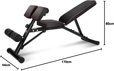 Складана силова лава soges з розкладною розкішною опорою для ніг для тренування м&39язів живота та спини, багатофункціональні силові лави для домашніх силових тренувань, PSBB004-1