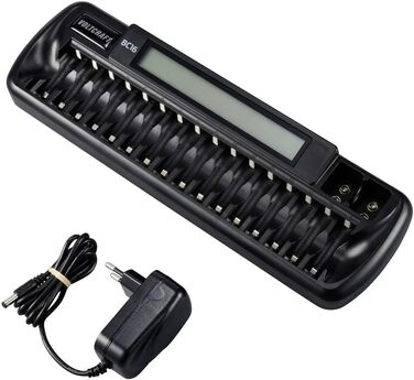 Зарядний пристрій VOLTCRAFT BC16 для круглих акумуляторів NiMH, Li-Ion AA, AAA, 9V, блок
