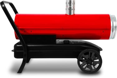 КВт непрямого нагріву, дизельний/масляний обігрівач з вихлопною трубою, термостат, витрата повітря 1400 м/год, бак 50 л, масляний обігрівач із захистом від перегріву, пристрій контролю полум&39я, масляний обігрівач, дизельна гармата 50 кВт непрямого нагрі