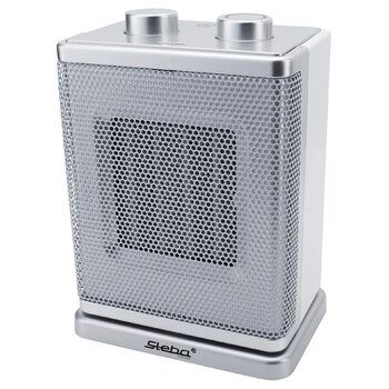 Керамічний вентилятор-обігрівач 30 м Біло-сріблястий 1800 Вт Вентилятор-обігрівач Керамічні нагрівальні елементи, 4