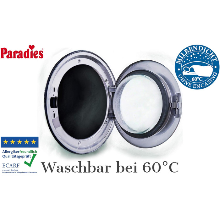 Подушка PARADISE 80x80 см Softy Anti-allergy - Подушка, підходить для людей з алергією на пилових кліщів, 80x80 см