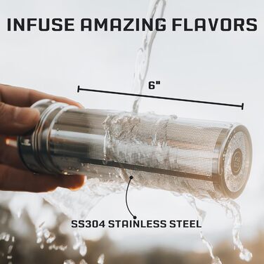 Заварник для чаю Vesmoon Vessence, ізольована пляшка для розсипного чаю, пляшка для води з фруктовою вставкою, пляшка для води з с