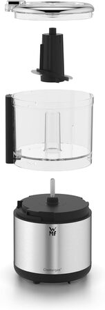 Матовий, компактний мульти-подрібнювач з керуванням однією рукою, знімний контейнер (0,3 л), 65 Вт