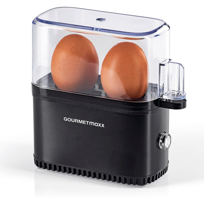 Яйцеварка GOURMETmaxx на 2 яйця компактна яйцеварка яйцеварка з яйцепробивачем, мірним стаканом та сигнальним тоном 3 ступені твер