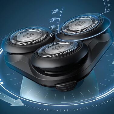 Електрична бритва для вологого та сухого гоління Philips Series 5000 S5466/18, Потужне та гладке гоління, Система гоління SteelPrecision, Гнучкі бритвені головки на 360, 60 хв. середа виконання