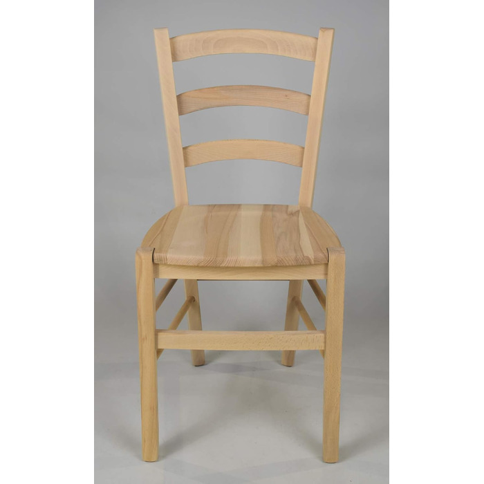 Комплект із 2 стільців Venezia для кухні та їдальні, міцний каркас з полірованої букової деревини, необроблене та 100 натуральне поліроване дерев&39яне сидіння. Комплект із 2 дерев&39яних стільців.