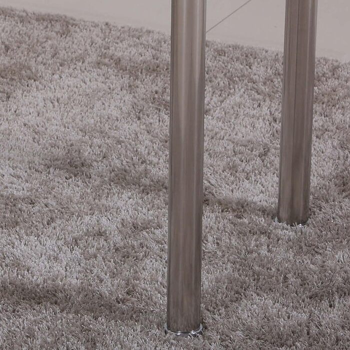 Обідній стіл Euro Tables HOOZ зі скла з безпечним склом 6 мм та скошеним краєм - скляний стіл як обідній/кухонний стіл (90x60x75 см, сатинове покриття) прозорий