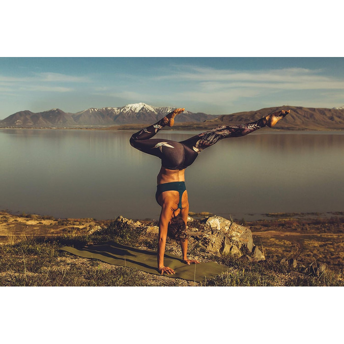 Килимок для йоги Harmony - Килимок для йоги, розроблений для надійного зчеплення та утримання пози, олеозелений, 68 дюймів