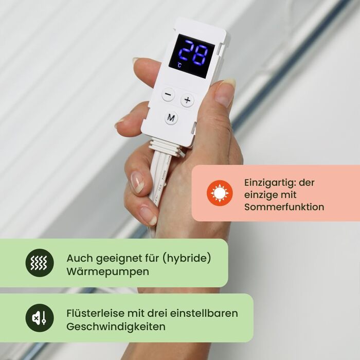 Вентилятор радіатора SpeedComfort з датчиком керування - Монокомплект () - Економія енергії до 22 - Підходить для теплових насосів - Кілька швидкостей - Тиха робота