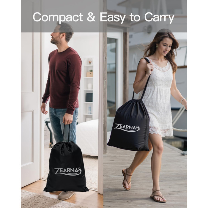 Надувний матрац для 2 осіб, 190x137x46 см, самонадувальний надувний матрац з вбудованим насосом, самонадувальний надувний матрац за 3 хвилини, надувний матрац для кемпінгу та домашнього використання