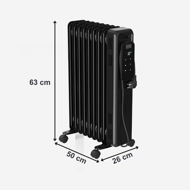 Електронний масляний радіатор 2000 Вт 9 нагрівальних елементів 3 режими нагріву Цифровий дисплей Регульований термостат 24-годинний таймер Ультратихий 2000 Вт 9 елементів, 2001E