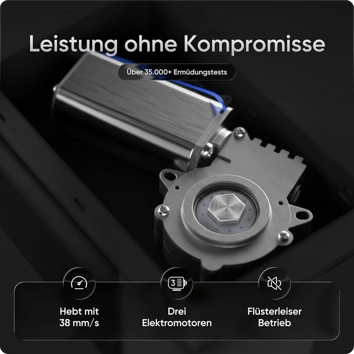 Кутовий стіл, регульований по висоті (електрично) із захистом від зіткнень та функцією пам&39яті, 10-річна гарантія (чорний каркас, чорна стільниця, 160 x 130 x 70 см)