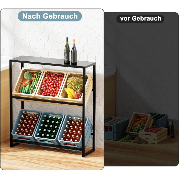 Стелаж для напоїв з полицею, стелаж для напоїв на 6 напоїв, стелаж для пива, окремий стелаж для напоїв, кухонна полиця, стелаж для пивних ящиків, підставка для ящиків, для вітальні, кухні, ополоник для вина