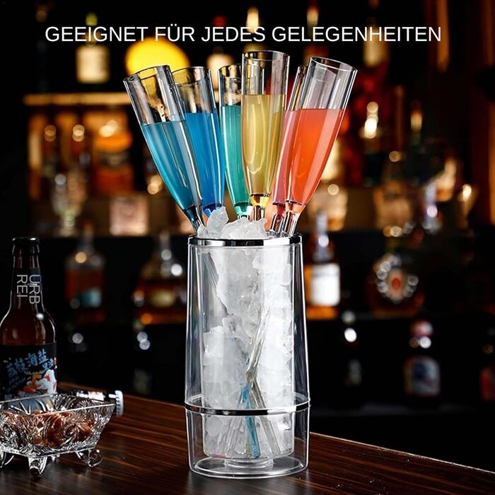 Загальні плаваючі келихи для шампанського, келихи для шампанського для басейну, 6 шт. акрилові келихи для вина, плаваючі флейти дл