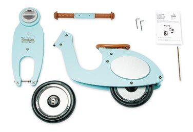 Велосипед-балансир Vespa Wanda, дерев'яний велосипед-балансир, нешиповані шини, сідло регулюється по висоті в 3 положеннях, для ді