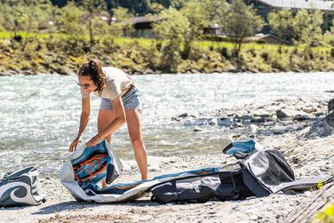 Каяк Spinera Tenaya 1/2/3 особи Міцний матеріал SpinTex Підлога Drop Stitch Сидіння з технологією повітряної подушки Стабільний та легкий Ідеальний універсальний та туристичний каяк Рюкзак преміум-класу аксесуари Tenaya 120, 345 x 87 см