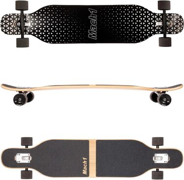Лонгборд FunTomia Mach1 Bamboo керамічні підшипники Si3N4 drop-through camber cruiser T-Tool у комплекті бамбук + fiberglass 3-флекс повний компліт трикутник для карвінгу фрірайду оригінал Німеччина 2025