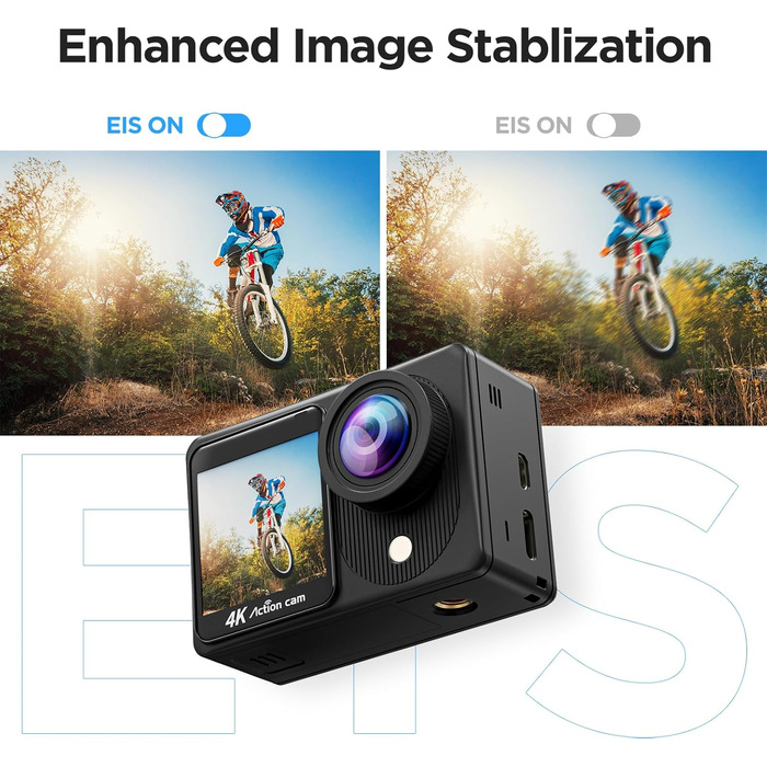 Сенсорний екран TIMNUT 4K Action Cam - подвійний екран 40M підводна камера 170 ширококутна шоломна камера 20MP водонепроникні екшн-камери з дистанційним керуванням, 2 батареями та комплектом аксесуарів