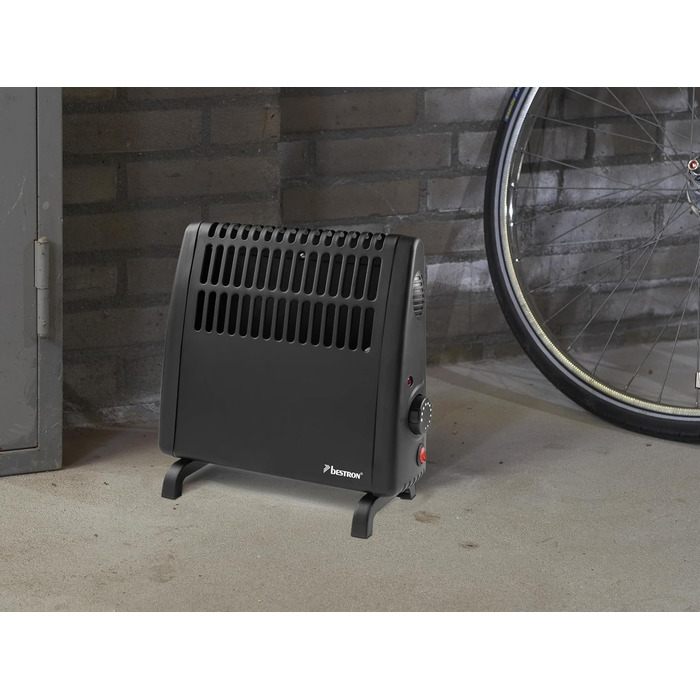 Електричний захист від замерзання Bestron, пристрій захисту від замерзання зі змінним термостатом та автоматичним вимиканням, клас захисту IP24, також підходить для гаражів, караванів, інструментальних сараїв та садових сараїв, 400 Вт, чорний