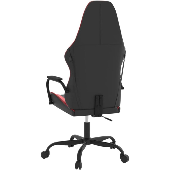 Ігрове крісло, масажне крісло, чорно-червоне, штучна шкіра