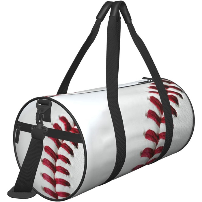 Спортивна сумка-мішок для подорожей та спорту, з принтом Шнурівка бейсбольного м'яча, чорна, універсальний розмір, дорожня сумка