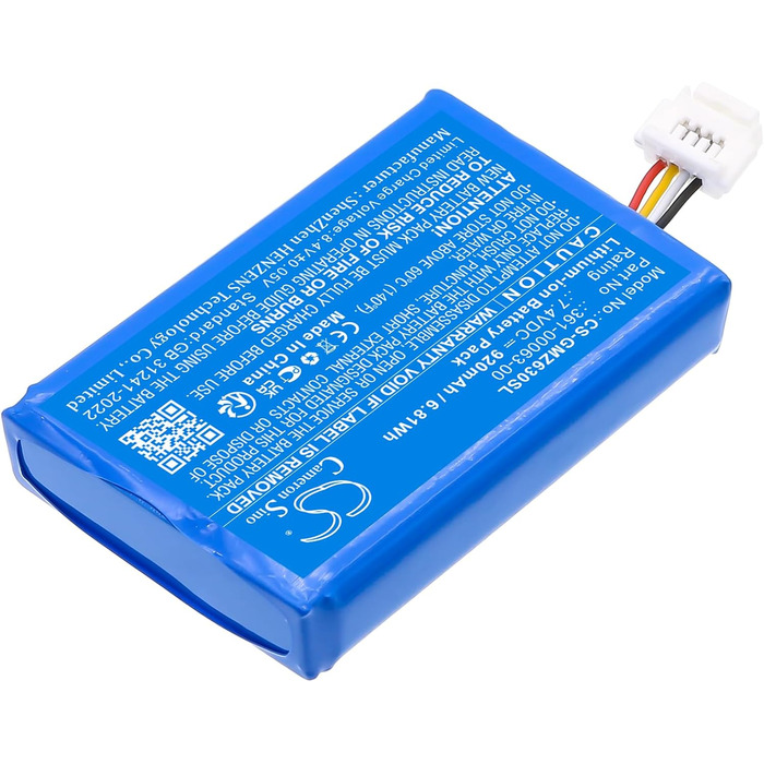 Замінний акумулятор для Motorrad Navigator V, Motorrad Navigator VI 6 Endura, артикул 361-00063-00, 920 мАг / 6,81 Втгод