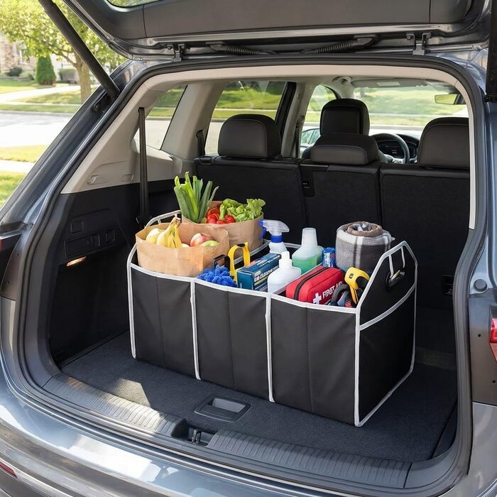 Органайзер для багажника, складаний контейнер з 3 відділеннями, короб для зберігання речей в авто, портативна водонепроникна сумка для багажника, автомобільні аксесуари, універсальний для позашляховиків, пікапів, фургонів