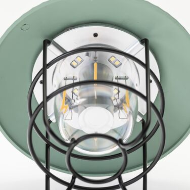 Світлодіодний кемпінговий ліхтар Skandika Soroya в ретро-стилі Регульований колір світла, з регульованою яскравістю, акумулятор 2000 мАг, 500 люмен Ідеально підходить для кемпінгу, саду, активного відпочинку на свіжому повітрі, зелений