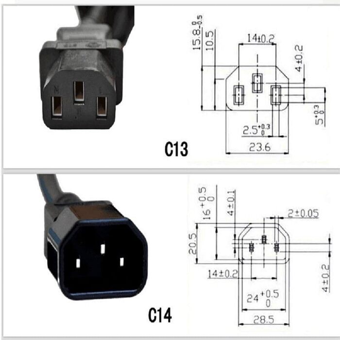 Ми Топ ДБЖ ДБЖ Сервер C14 до 3 x C13 Y типу Розділений чайник Свинець IEC320 Подовжувач живлення для побутової техніки ПК Комп'ютерний монітор Сценічні світильники