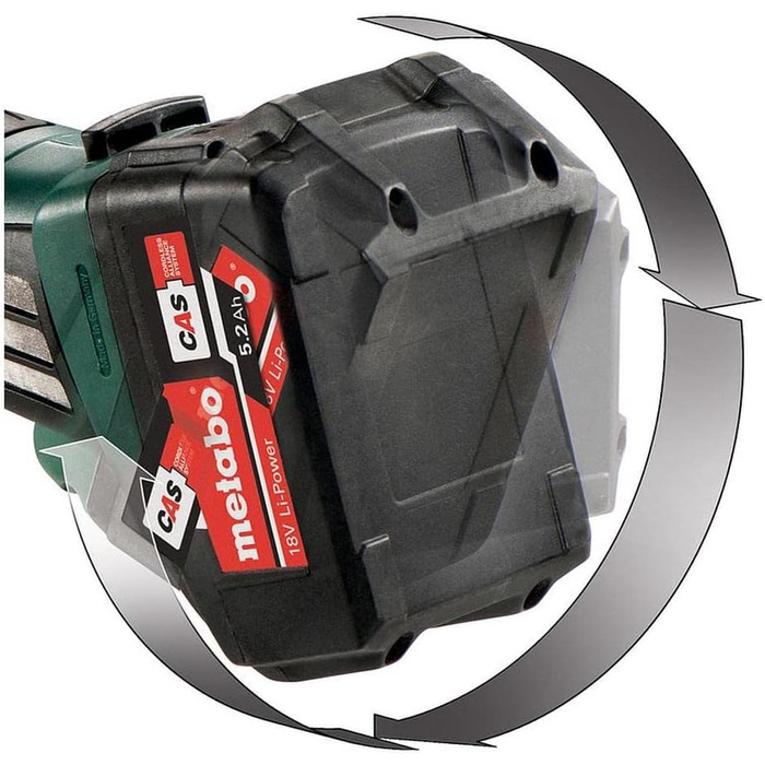 Акумуляторна кутова шліфувальна машина Metabo W 18 LTX 125 Quick (602174840) 18 В Li-Ion (без акумулятора, без зарядного пристрою)