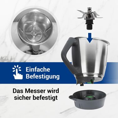 Ніж VIOKS Thermomix TM31 Заміна для Vorwerk Ніж з нержавіючої сталі Thermomix TM31 SUS420 - Кухонний комбайн TM31 Аксесуари Thermomix Vorwerk - Аксесуари Thermomix TM31 & Thermomix TM31 Запчастини Лезо блендера Tm31