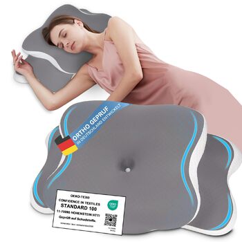 Подушка з піни з ефектом пам&39яті, ергономічна подушка з автоматичною пружинною фіксацією, ортопедична подушка для полегшення болю в шиї з піною з ефектом пам&39яті для сну на боці, спині та животі