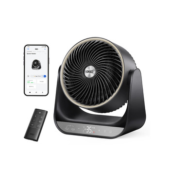 Кімнатний вентилятор-обігрівач Dreo, електричний обігрівач потужністю 2000 Вт з пультом дистанційного керування та термостатом, 7 режимів, захист від перегріву та перекидання, портативний обігрівач для всієї кімнати, чорний, обігрівач для всієї кімнати 71