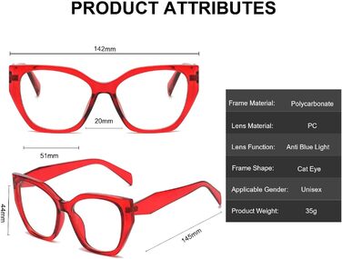 Окуляри Long Keeper Blue Light Filter Glasses Жіночі комп&39ютерні окуляри Cat Eye Anti Blue Light Anti Eyestrain Red Clear