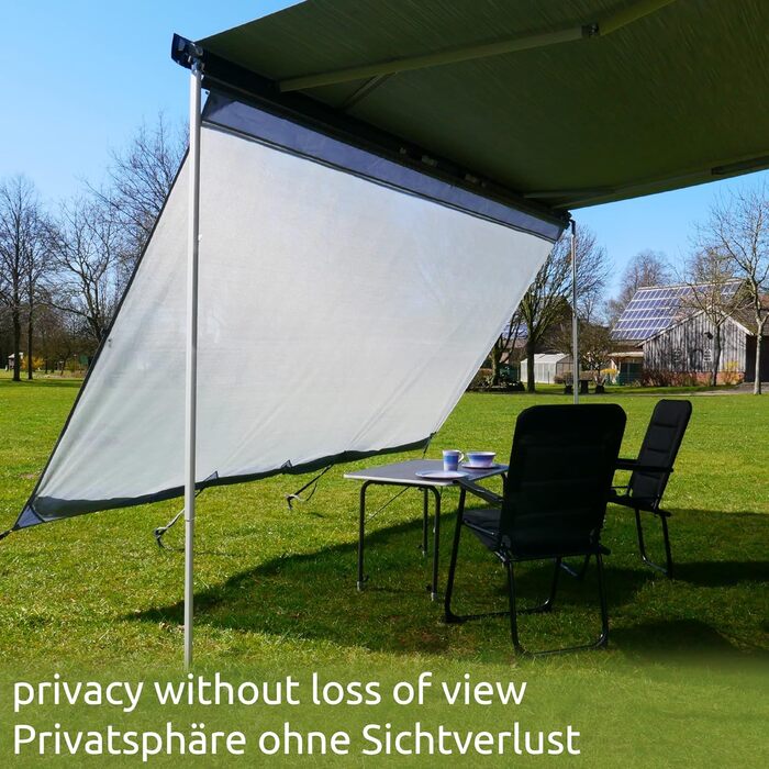 Х 2 м - Передня стінка для тенту захищає від сонця, вітру та дощу, 3,7