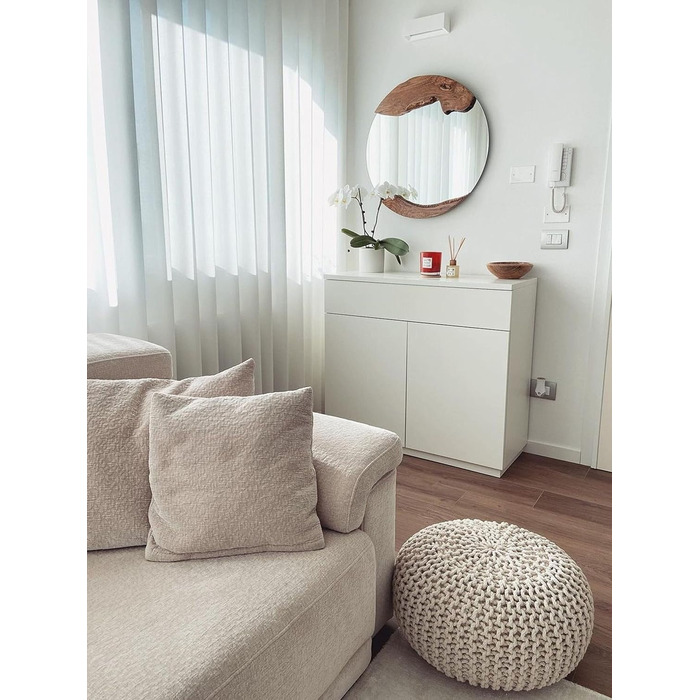 Модний пуф Beliani з бежевого бавовняного кольору 50x35 см Conrad