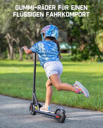 Електричний самокат FanttikRide C9 для дітей 8-12 років, 2 швидкості 10/16 км/год, запас ходу 8 км, регульована висота, складаний, дитячий електросамокат, чорний