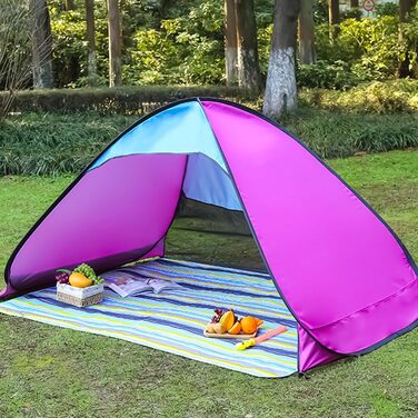 Розкладний пляжний намет із захистом від ультрафіолету, UPF 50, складний пляжний намет для немовлят, вітрозахисний пляжний намет, автоматичний розкладний намет, дитячі пляжні наметки з невеликим розміром упаковки (C-200*130*125)