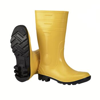 Робочий одяг Scheibler захисні черевики з ПВХ S5 зі сталевим носком та захистом щиколотки нековзне та водонепроникне захисне взуття доступне в розмірах 39-47 (оливково-жовто-чорний) Жовтий 45 EU