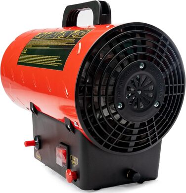 Газовий обігрівач Grafner XXL, 15 кВт, зі з&39єднувальним шлангом, регулятором тиску, турбовентилятором, п&39єзорозпалом, для стандартних газових балонів, генератором гарячого повітря, нагрівальною гарматою, газовим обігрівачем, будівельним обігрівачем, н
