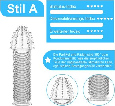 Набір з 4 силіконових насадок на пеніс QUEEN'S STORY