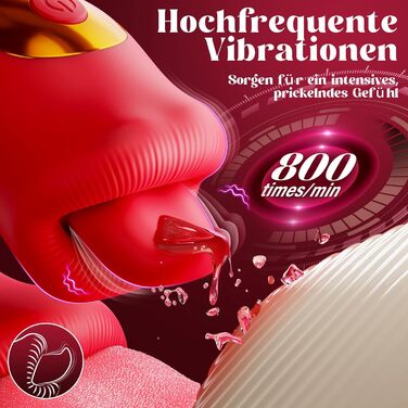 Вібратор Glanvoo, з стимуляцією язика та клітора, 10 режимів поштовхів, 10 режимів вібрації